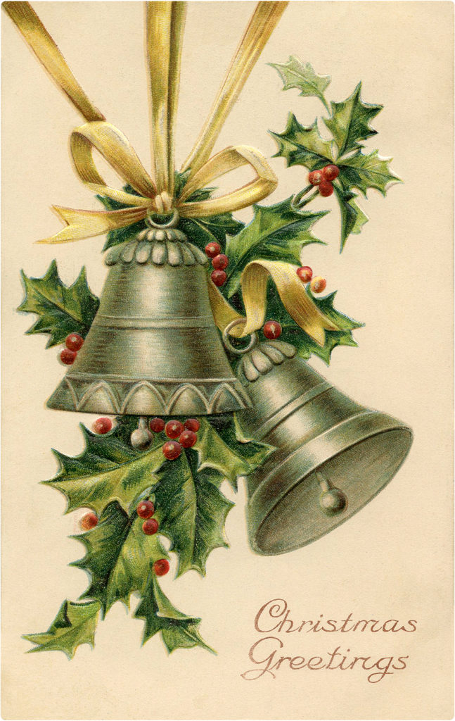 Silver Christmas Bells Image