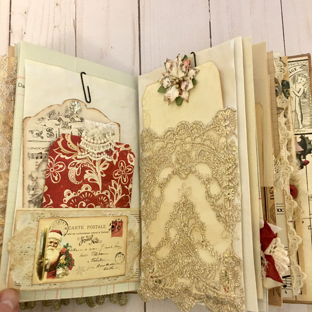 Holiday Junk Journal with Lace