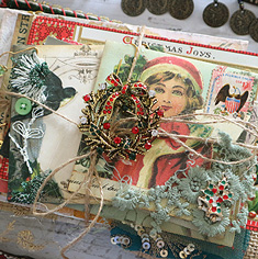 Journal with Christmas girl and jewelry