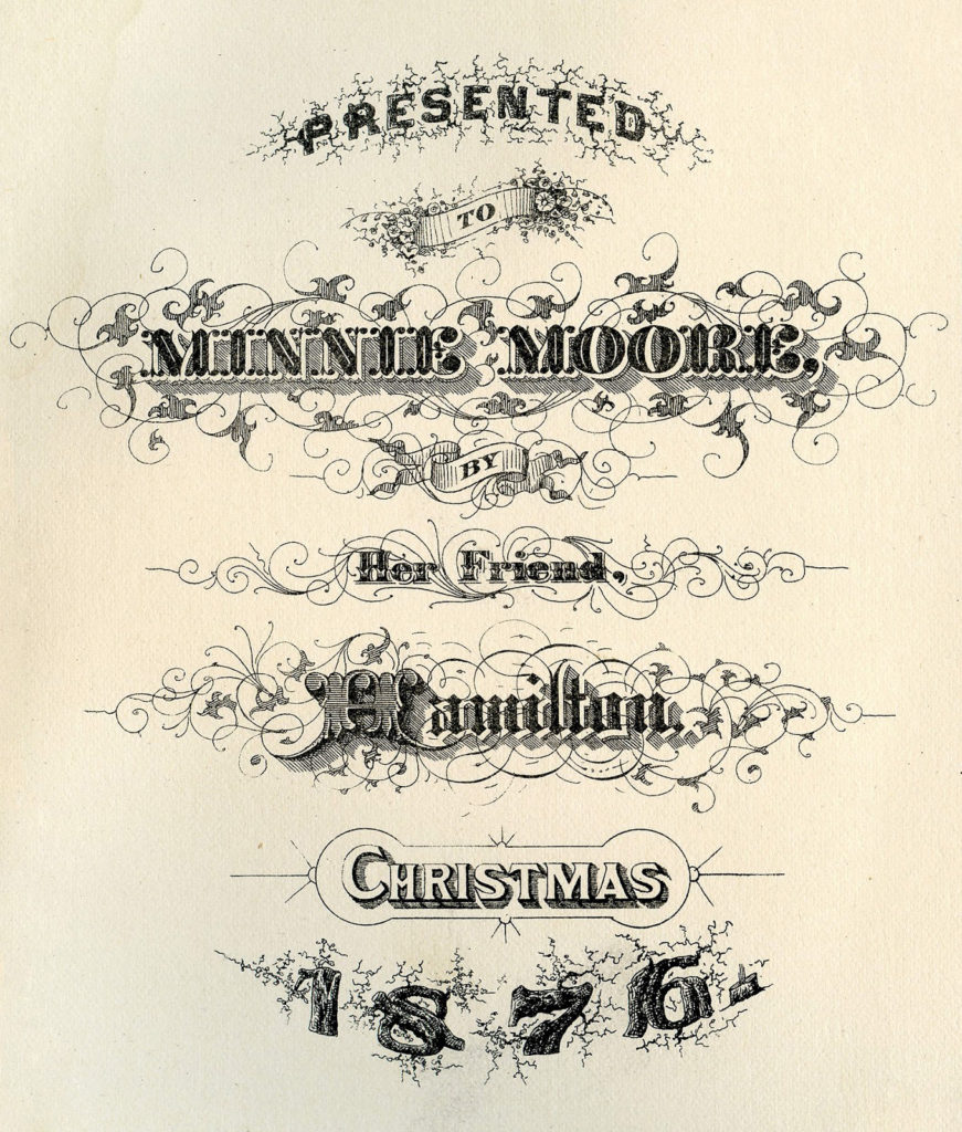 Christmas Pen Vintage Flourishing Illustration