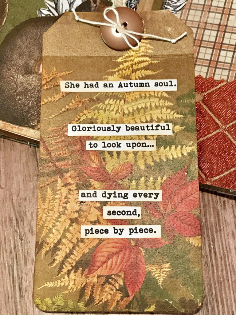 Fall Mixed Media Tag