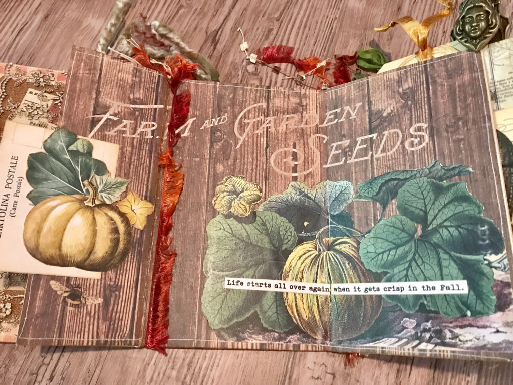 Junk Journal with Fall Pumpkins