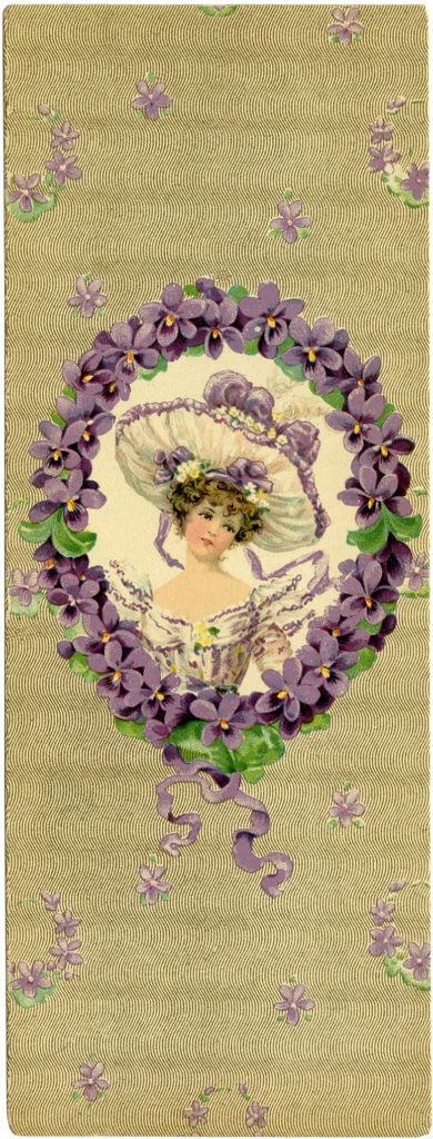 Vintage Lady Floral Hat Wreath Image