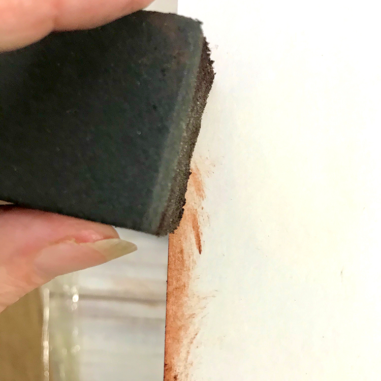 Dense Sponge Rub on Side of Tag