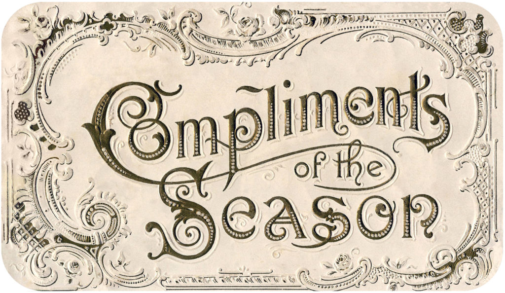 Compliments of the Season Label