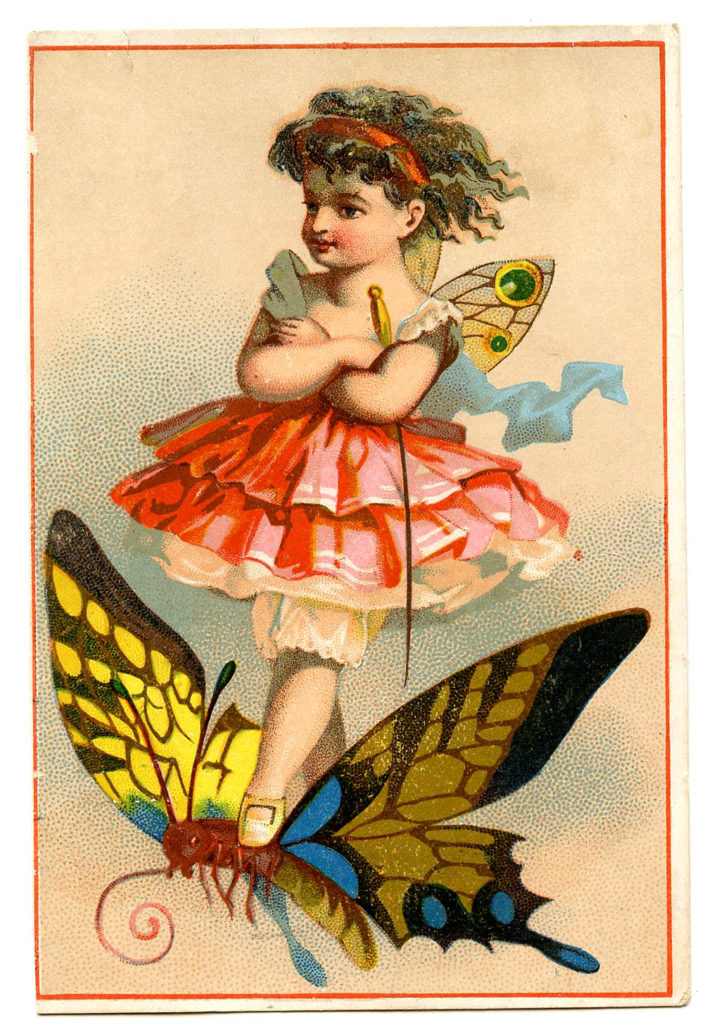 Fairy Butterfly Vintage Clipart