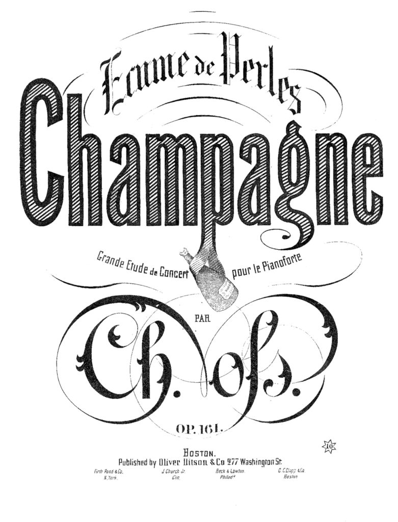 champagne typography new years image