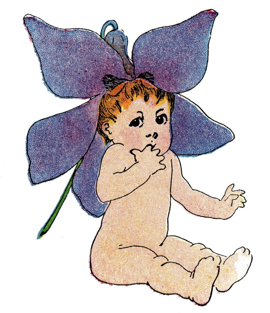 flower fairy baby girl image