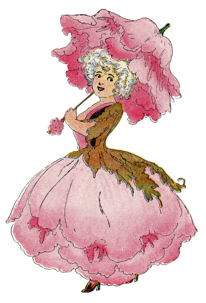 flower fairy peony illustration