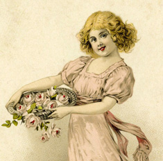 A girl holding Roses