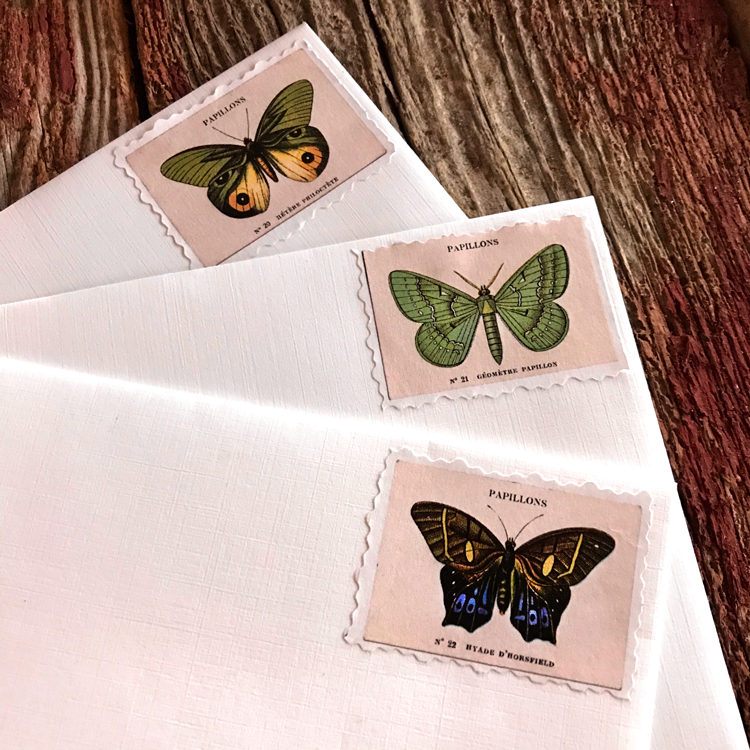 Stickers Postage on Envelopes