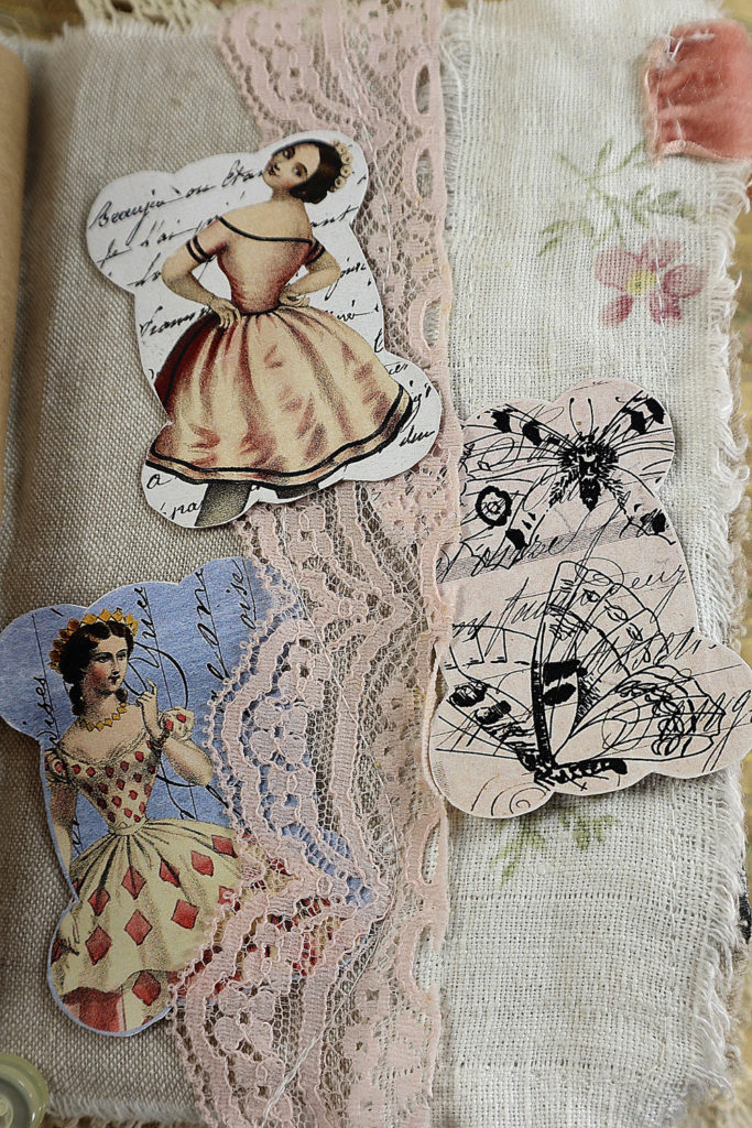 Seamstress Junk Journal Page Layout