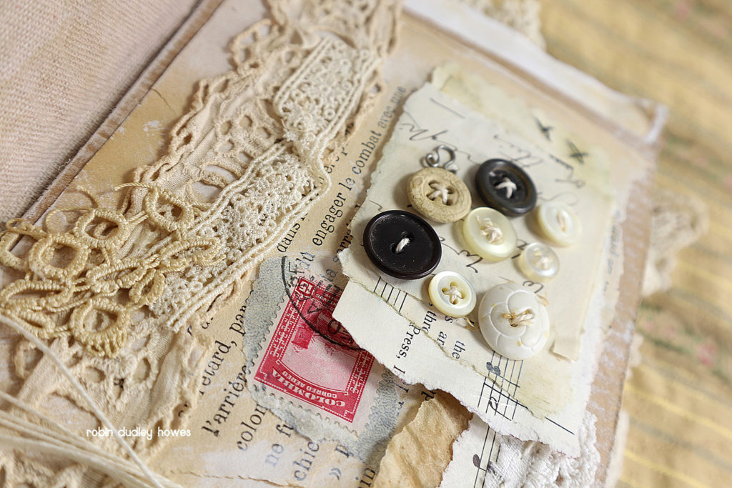 Vintage Journal with Buttons