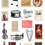 vintage sounds of Christmas ephemera digital image bundle