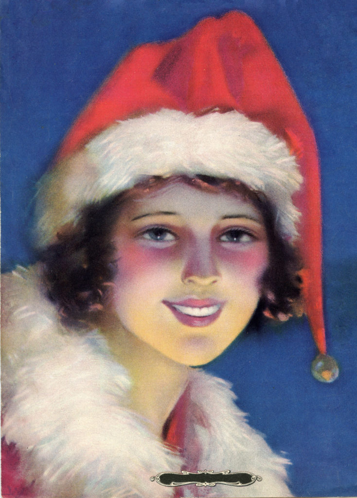 Vintage Santa Hat Girl