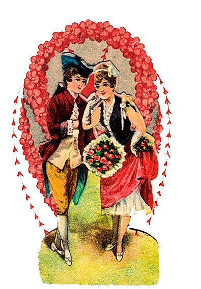 Vintage Valentine Card VALENTINE'S DAY Victorian Angel 1915! Die Cut