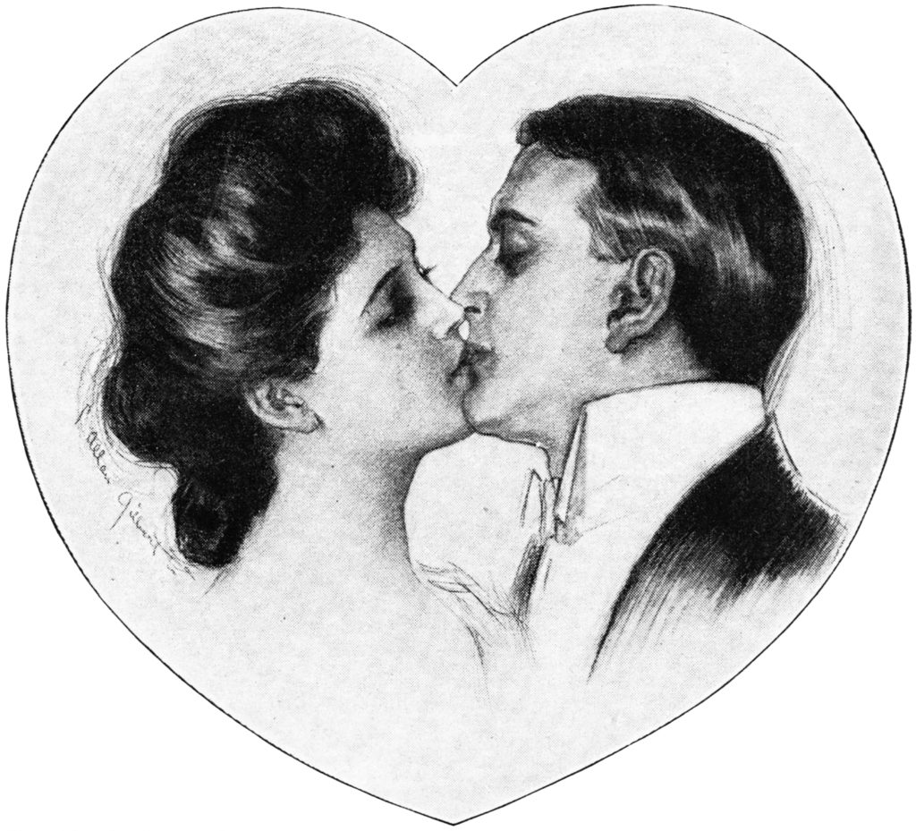 Gibson Girl Valentine Couple Romantic Image