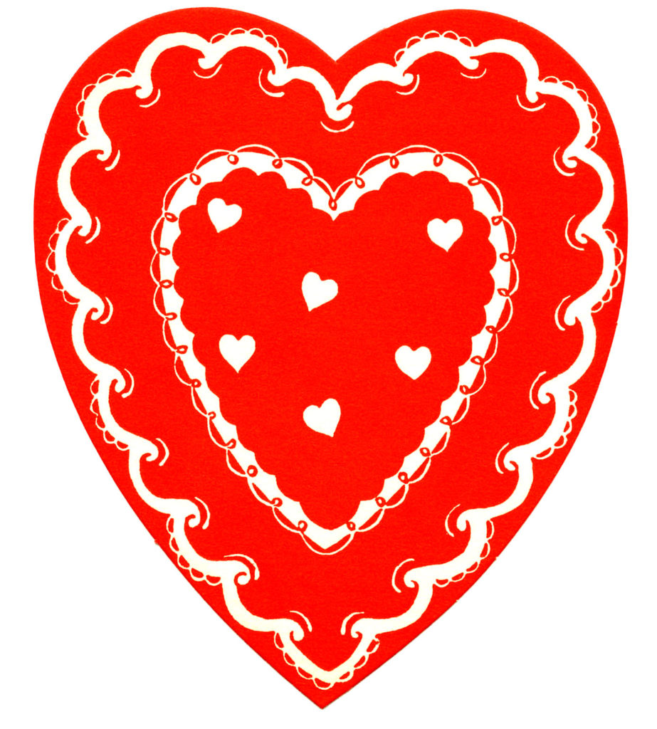 red Valentine heart clipart