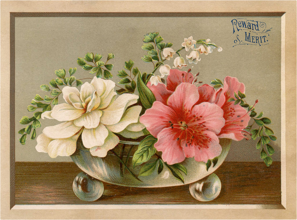 Reward of Merit Floral Card