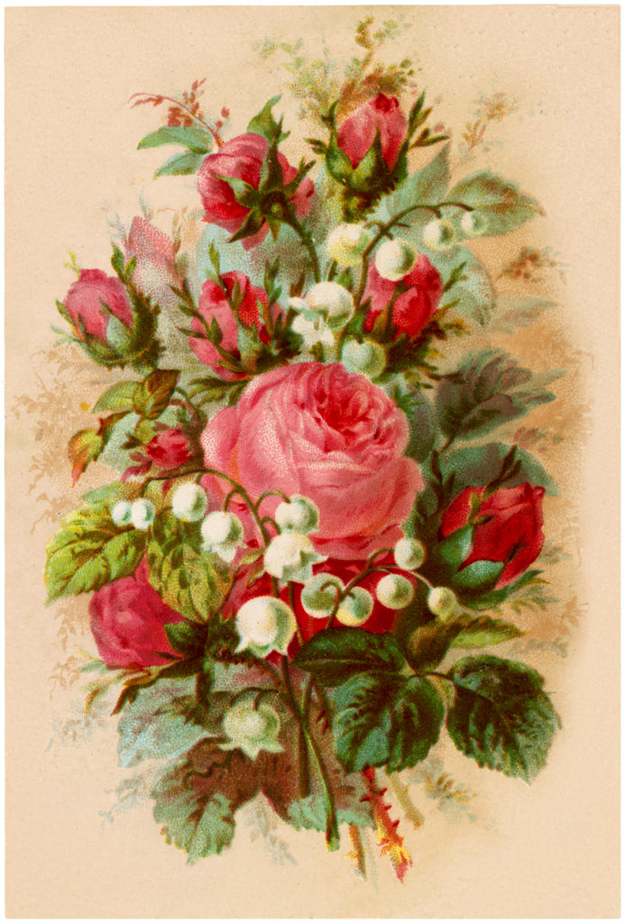 roses lily bouquet image