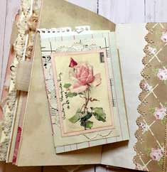 Journal with pink rose