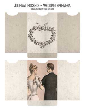 Wedding themed Collage with heart
