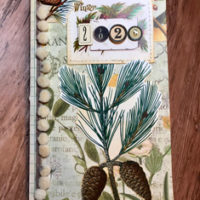 Journal with Winter Pinecones