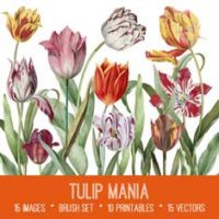 vintage tulip mania ephemera bundle