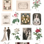 vintage wedding ephemera digital image bundle