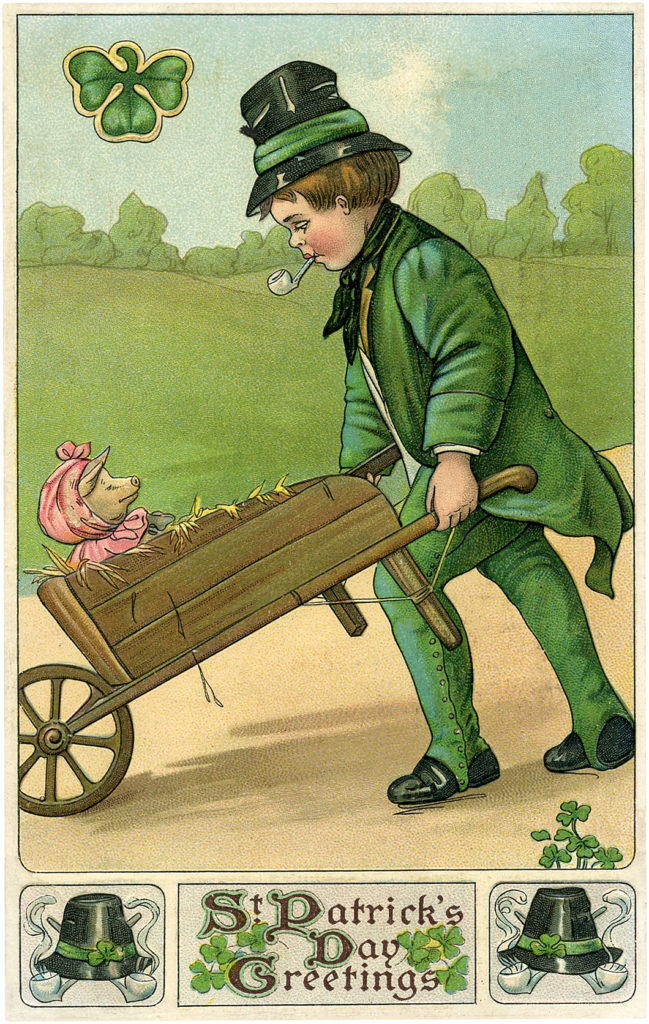 Irishman with Pig