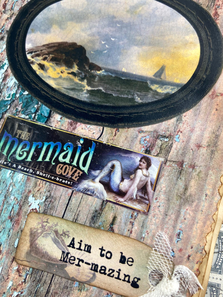 rustic wood Mermaid page