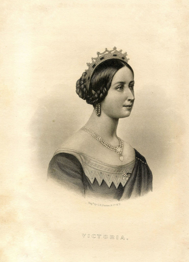 Queen Victoria Sepia Illustration