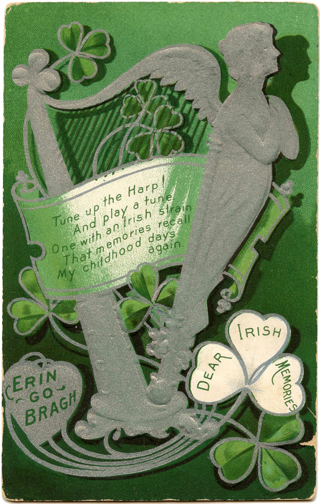 Silver Harp Lady Image St Pats Day