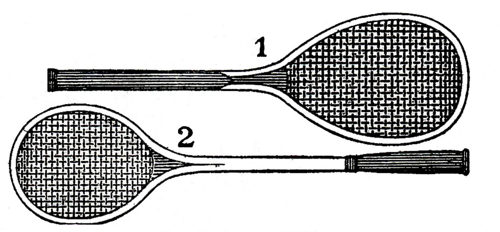 tennis racket clipart black and white
