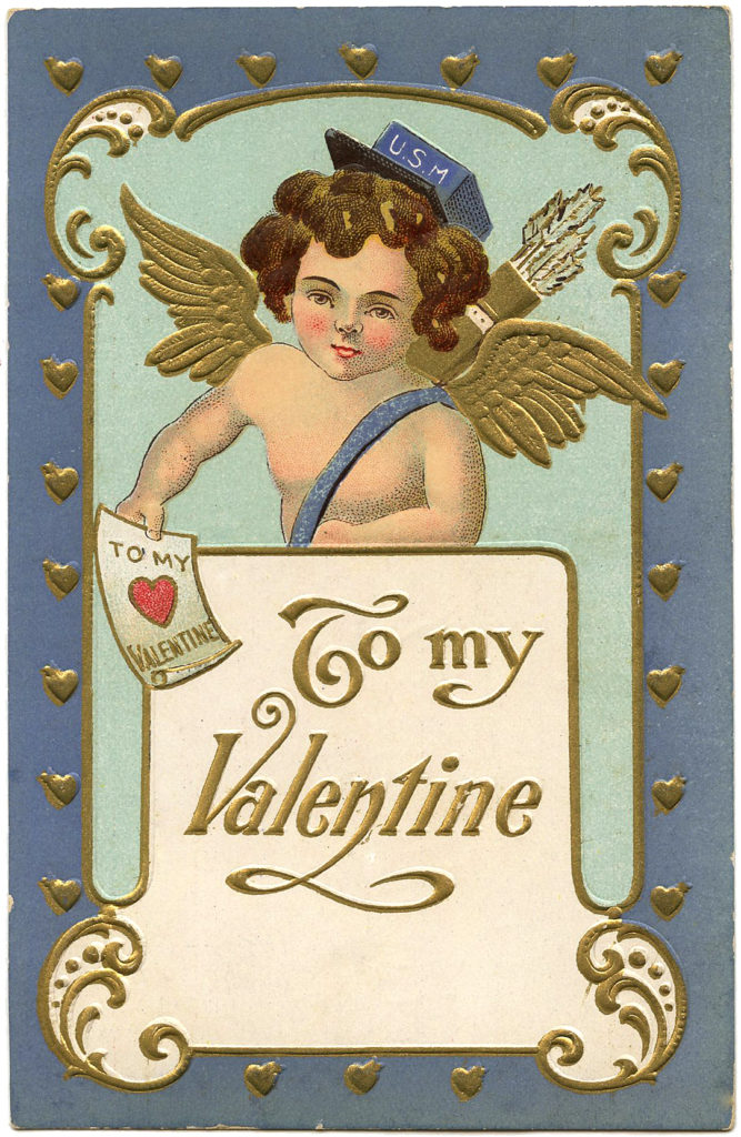 Valentine Cupid Postman Heart Image