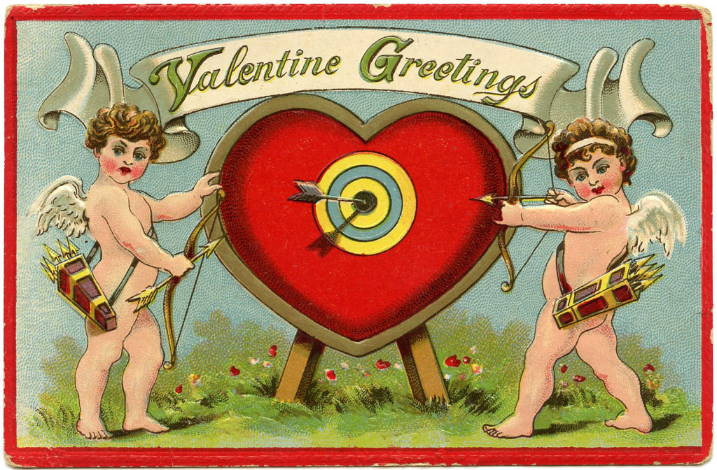 valentine cupids heart target image