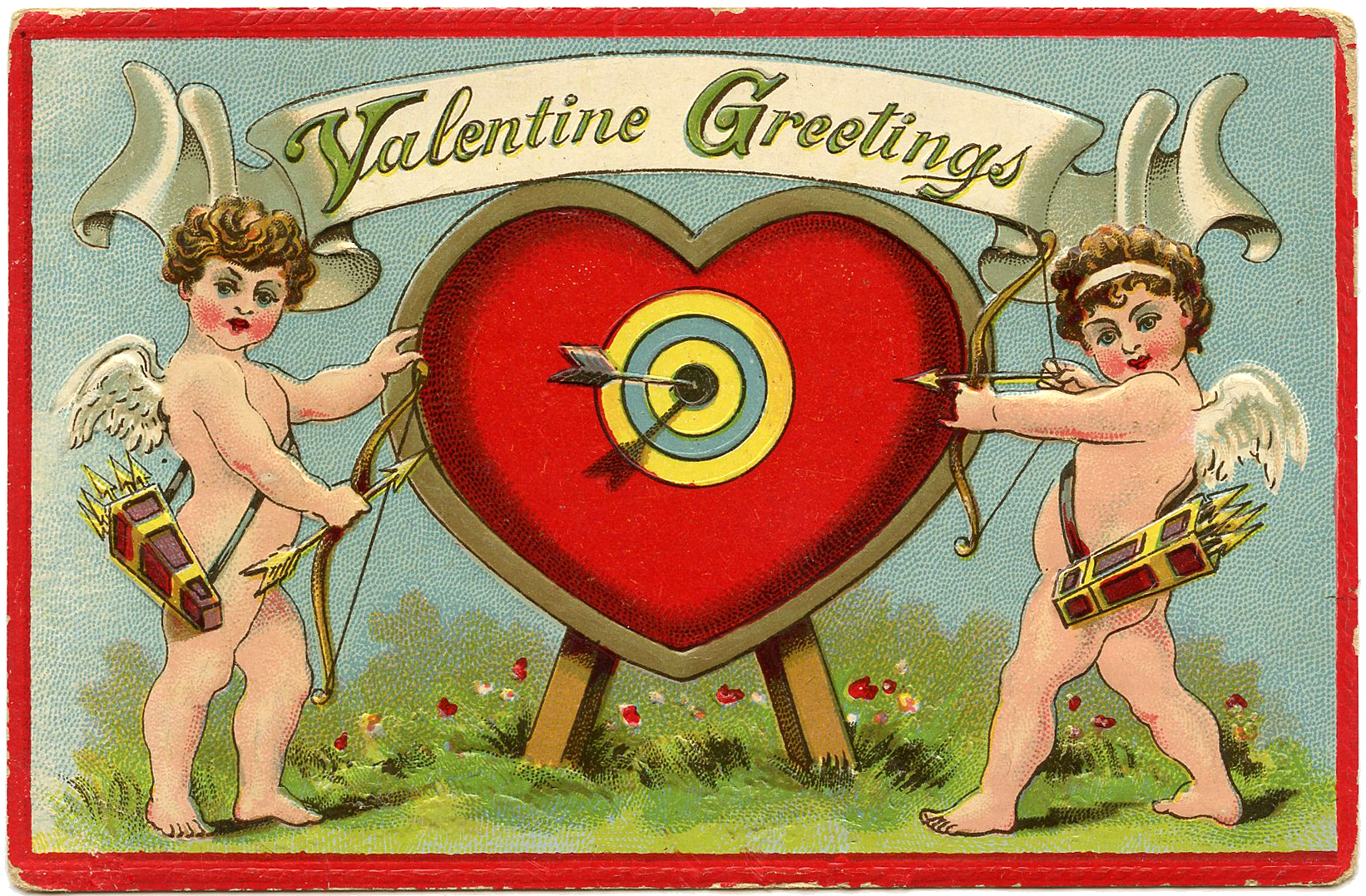 vintage valentine cupids