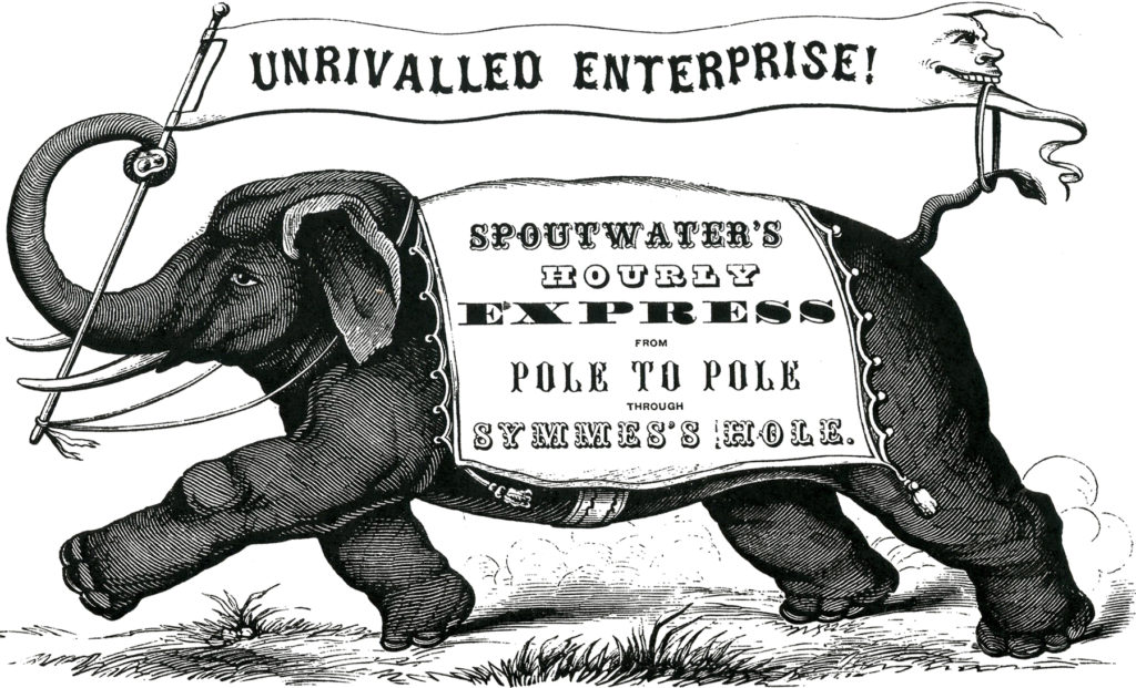 elephant banner vintage advertising typography image