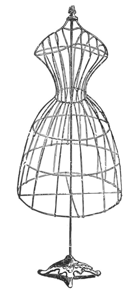 vintage wire dress form image