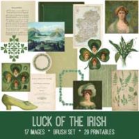 `vintage luck of the irish ephemera bundle
