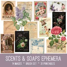 vintage scents & soaps ephemera bundle