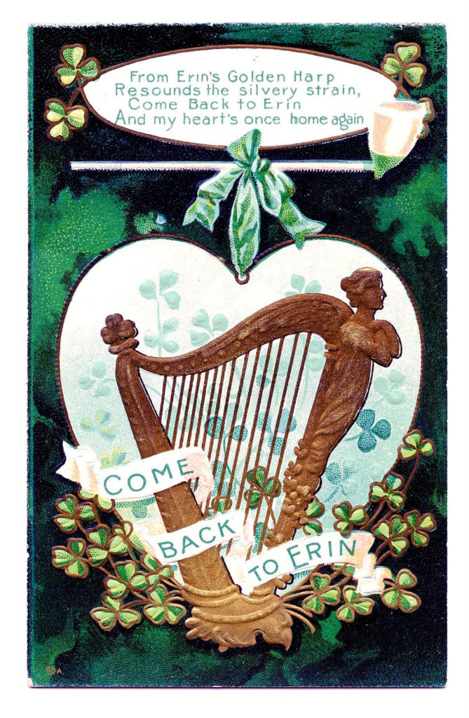 St Patricks Vintage Harp Image