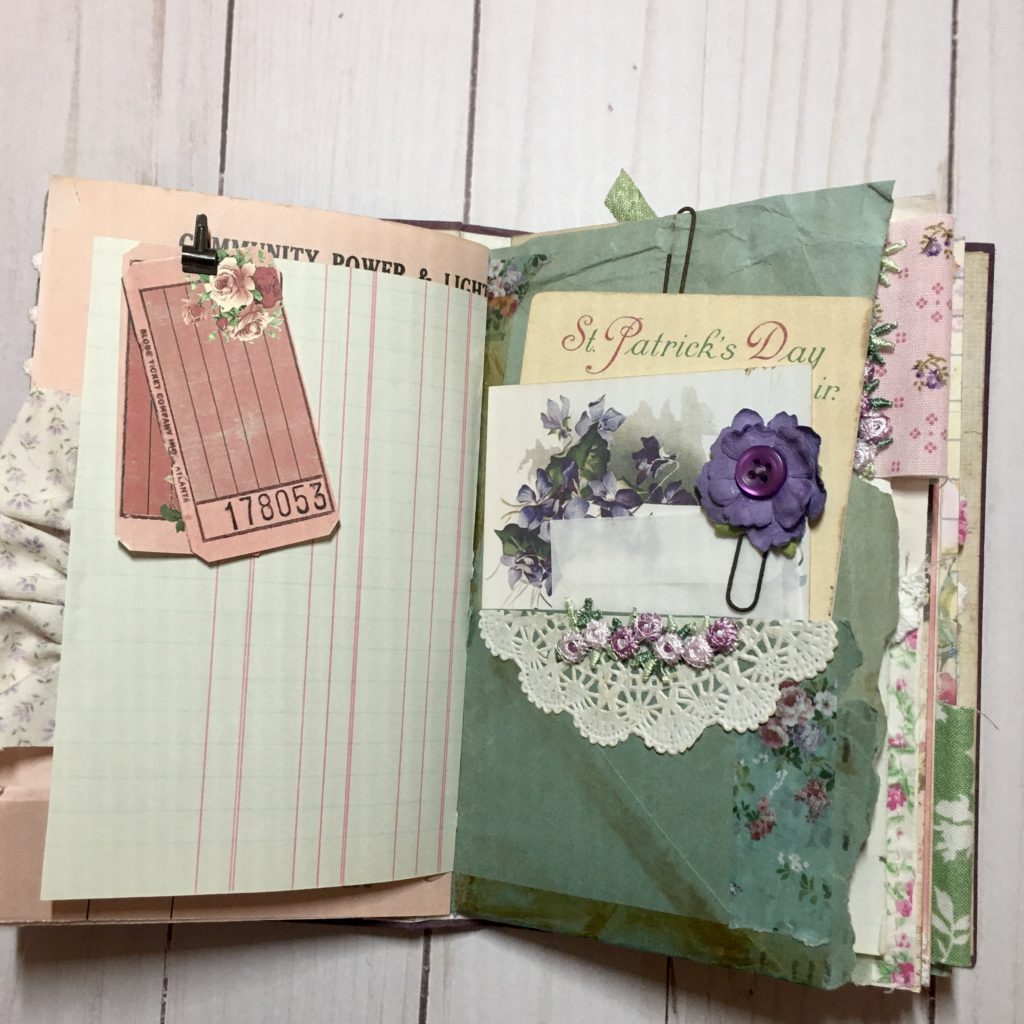 journal page pocket paper clip