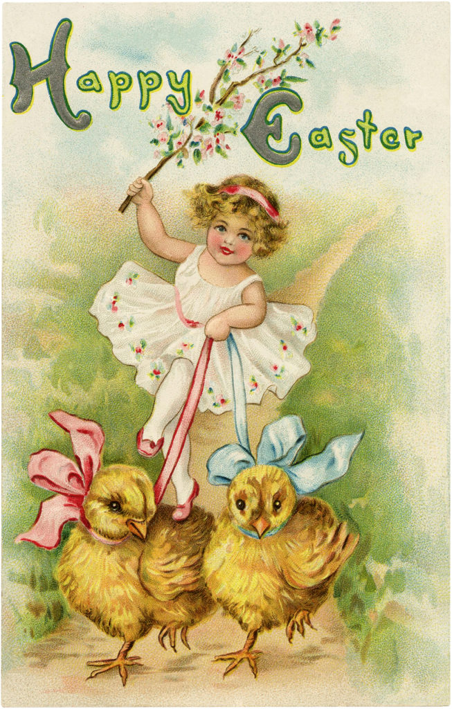 Happy Easter Girl Image