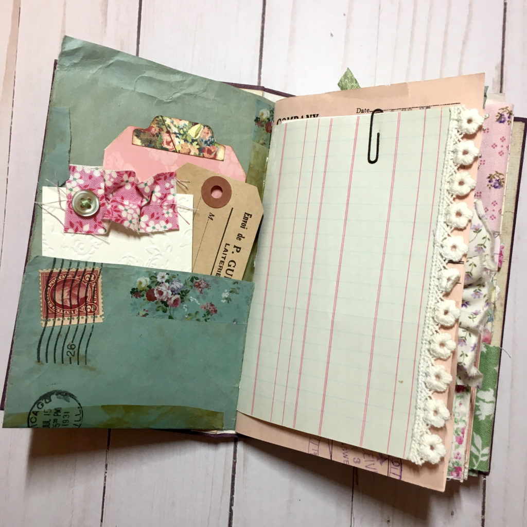 journal page envelope pocket