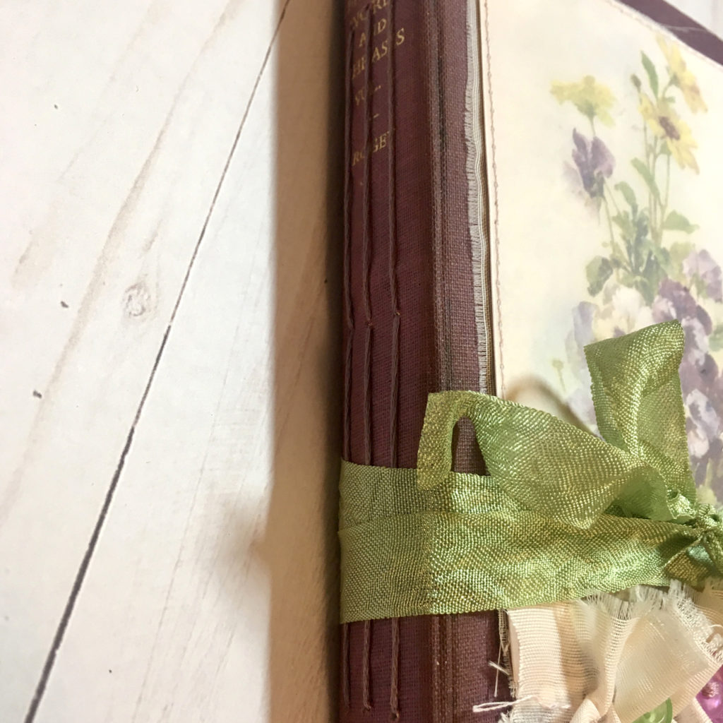 floral junk journal spine