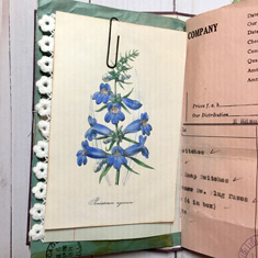 Floral Journal With blue flowers