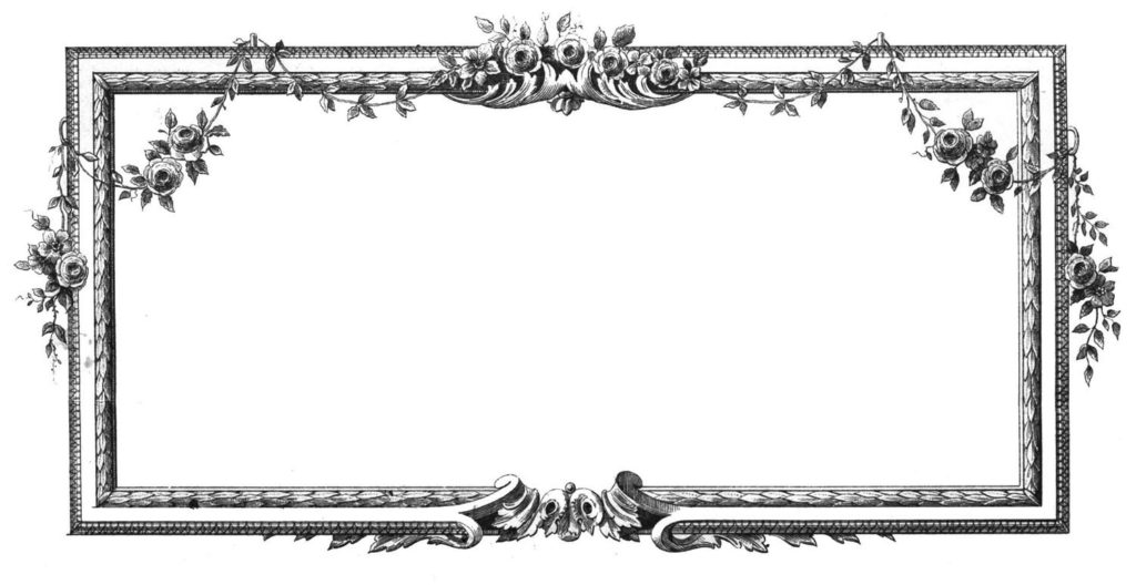 french flower frame image