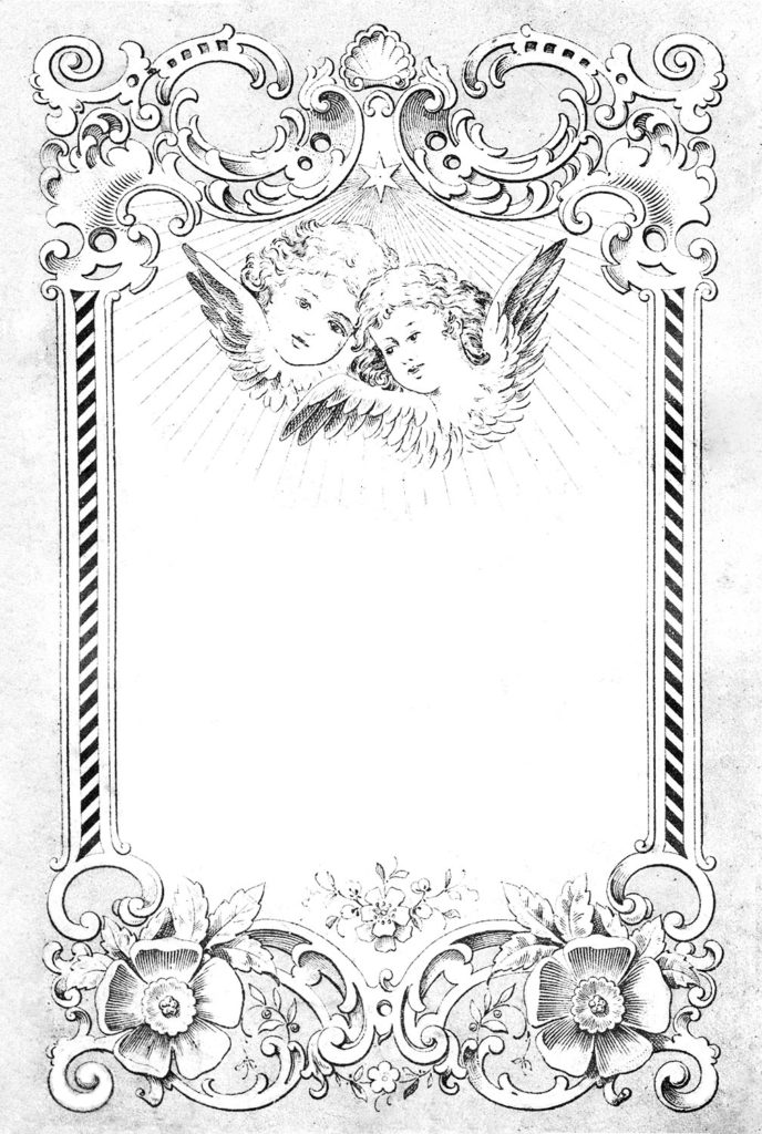 german frame angels black white image