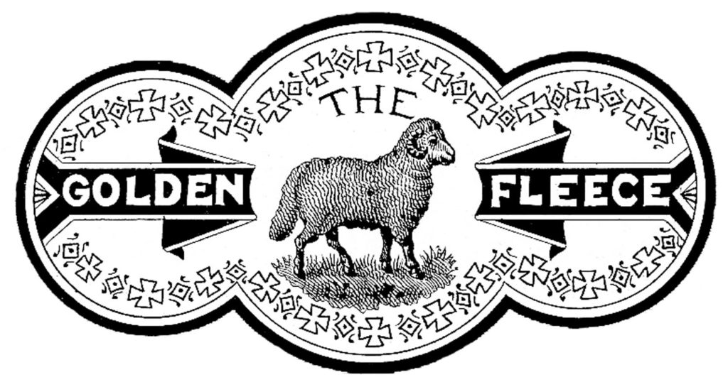 Golden Fleece Sheep Label Clipart